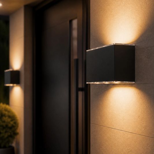 Solar LED wandlamp up downlight Olaf