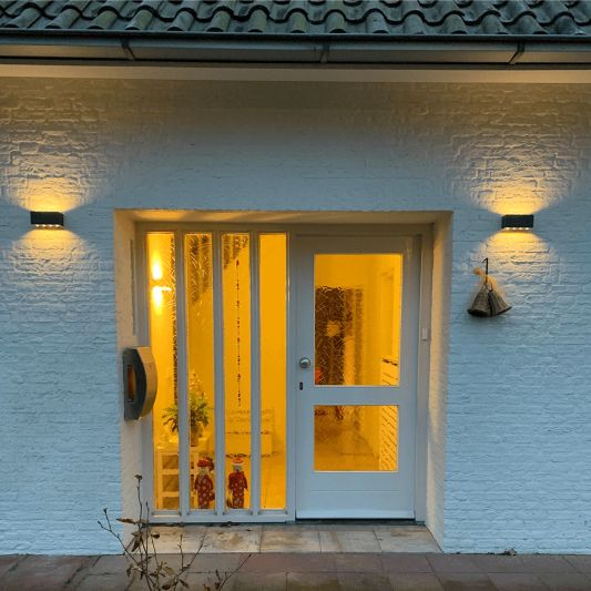 Solar LED wandlamp up downlight Olaf - voordeelset van 4
