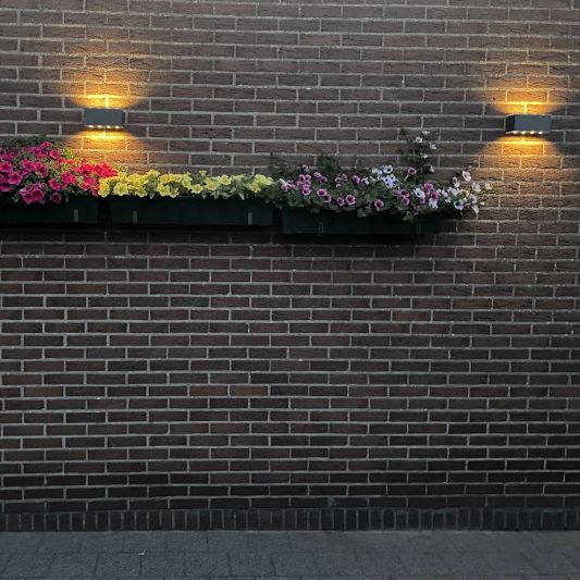 Solar LED wandlamp up downlight Olaf - voordeelset van 3