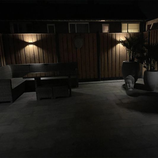 Solar LED wandlamp up downlight Olaf - voordeelset van 4
