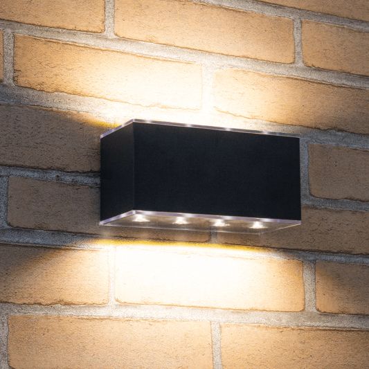Solar LED wandlamp up downlight Olaf - voordeelset van 4