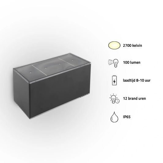 Solar LED wandlamp up downlight Olaf - voordeelset van 3
