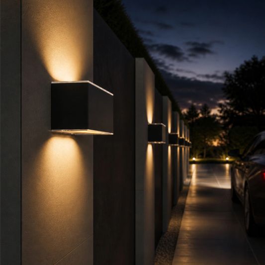 Solar LED wandlamp up downlight Olaf - voordeelset van 3