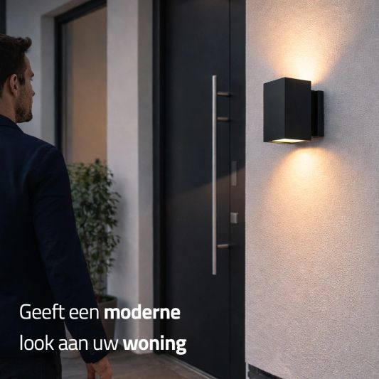 Solar LED wandlamp up downlight Sverre recht - XL versie - extra groot