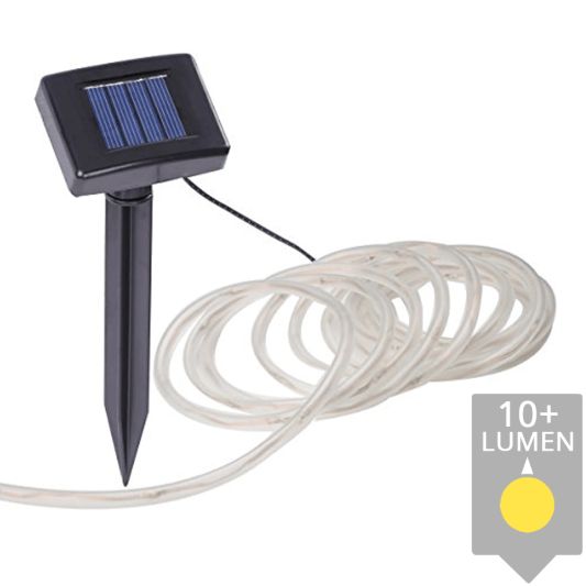 Solar lichtslang Rope met los solarpaneel Buiten ledstrip op zonne energie 5 meter