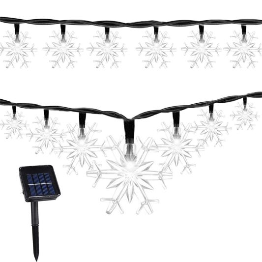 Solar lichtslinger Blitzen sneeuwvlokjes 50 leds