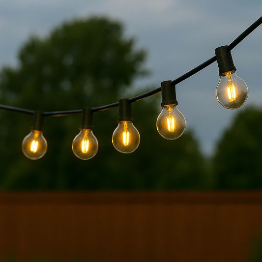 Solar lichtslinger Chain met 15 led filament lampen