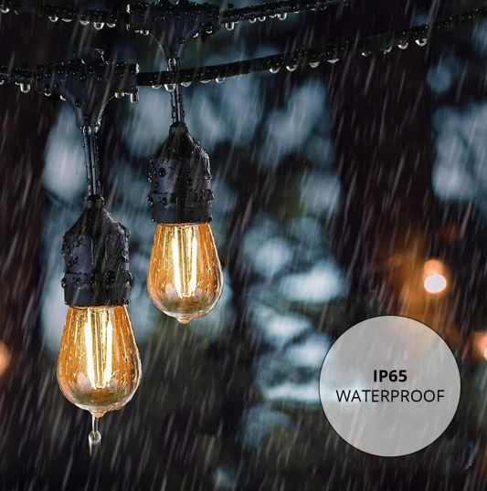 Solar lichtslinger Chain met 30 warm witte led filament lampen