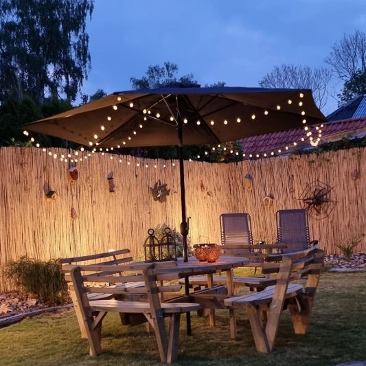 Solar lichtslinger Chain met 50 led filament lampen