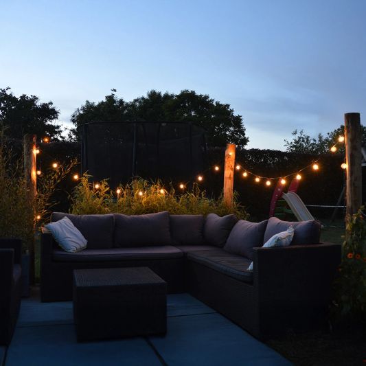 Solar lichtslinger Chain met 50 led filament lampen