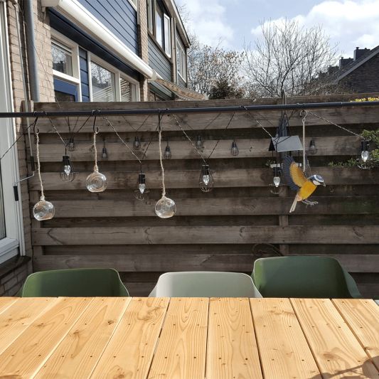 Solar kerstslinger Freya met 10 warm witte led lampen