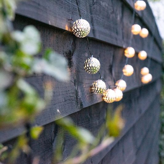 Solar lichtslinger Marrakech met 20 warm witte led lampen