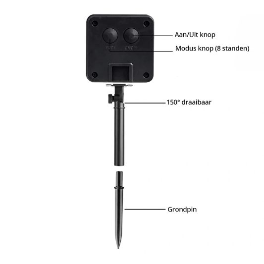 Solar lichtsnoer Twinkle met 100 leds in koperdraad