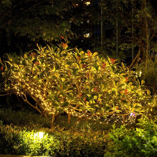 Solar lichtsnoer Twinkle met 300 leds in koperdraad