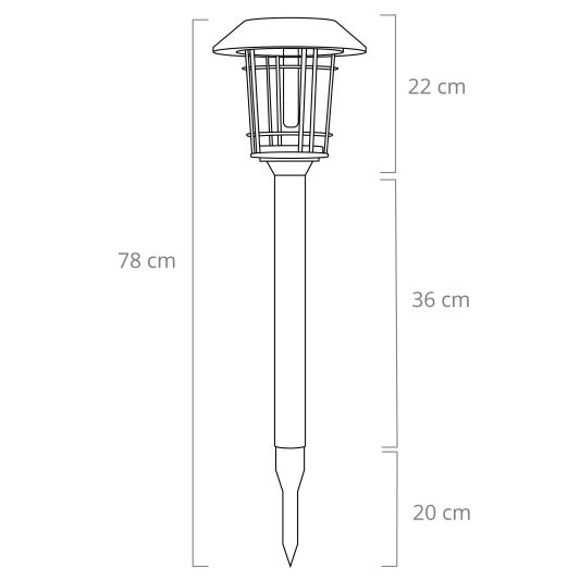 Solar priklamp Avenue met warm wit licht