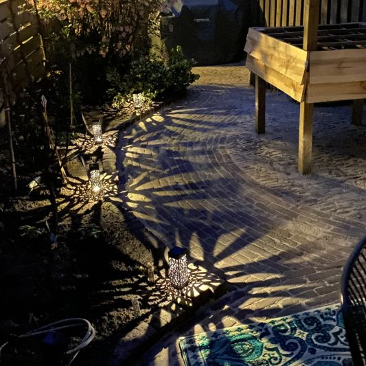 Solar priklamp Bogey met warm wit licht set van 2