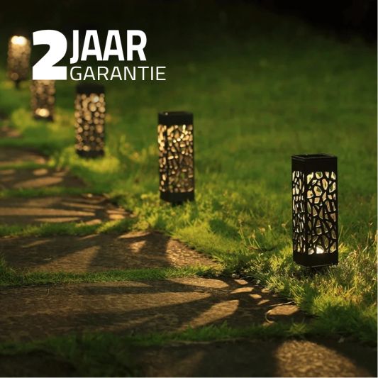 Solar priklamp Bogey met warm wit licht set van 2