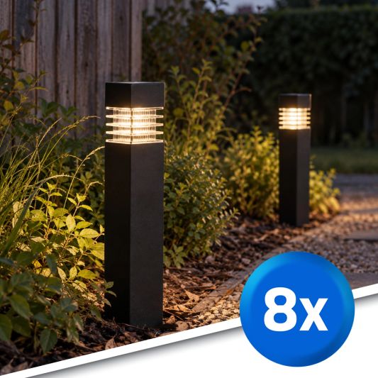 Solar priklamp Condor met warm wit licht voordeelset van 8