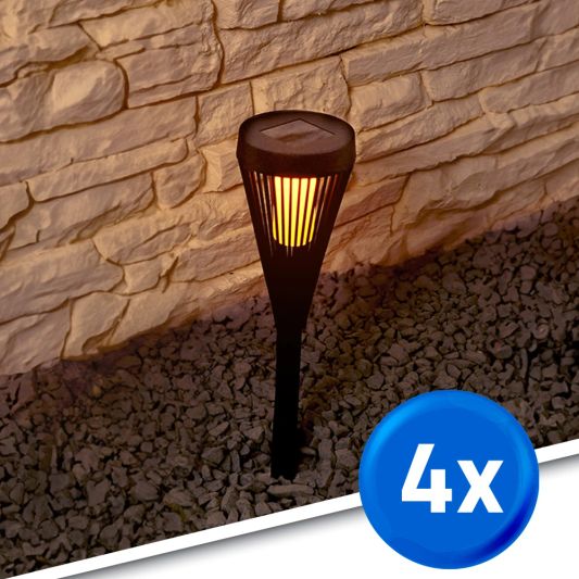 Solar priklamp Elena met warm wit licht - Set van 4 stuks