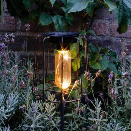 Solar priklamp Essence op zonne energie met filament led lamp - Rechte afwerking