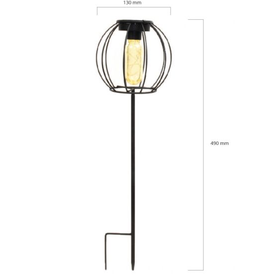 Solar priklamp Essence op zonne energie met filament led lamp - Ronde afwerking