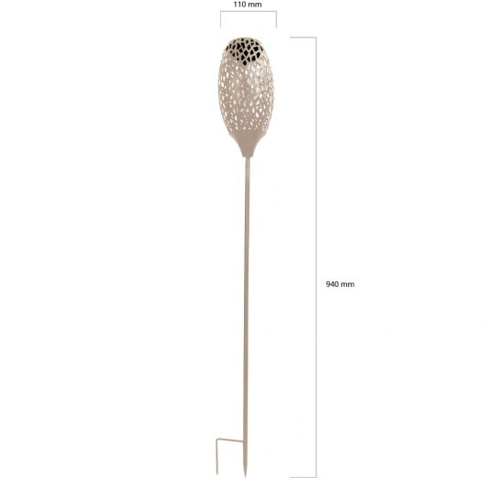 Solar priklamp Fairy Taupe met schemersensor