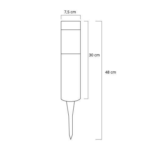 Solar priklamp Lucifer RVS padverlichting op zonne-energie (4 stuks)