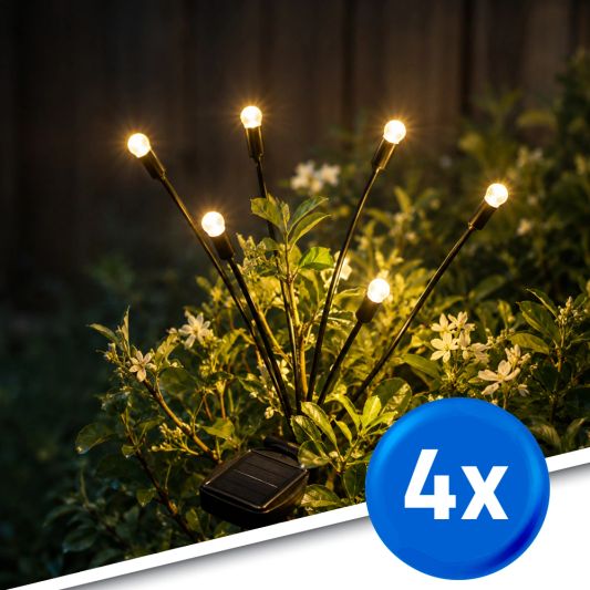 Solar priklamp Miami met warm wit licht - Set van 4