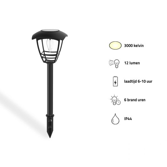 Solar priklamp Prickle met warm wit licht set van 2