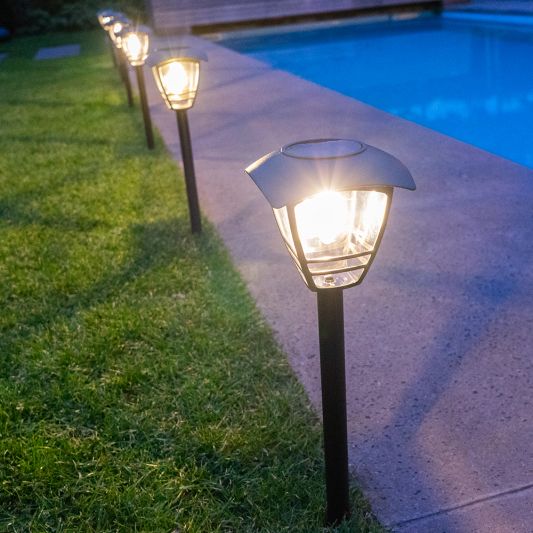 Solar priklamp Prickle met warm wit licht set van 2