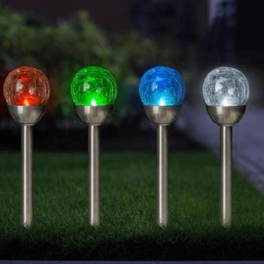 Solar priklamp Rhea decoratieve bol RGBW - 8 cm