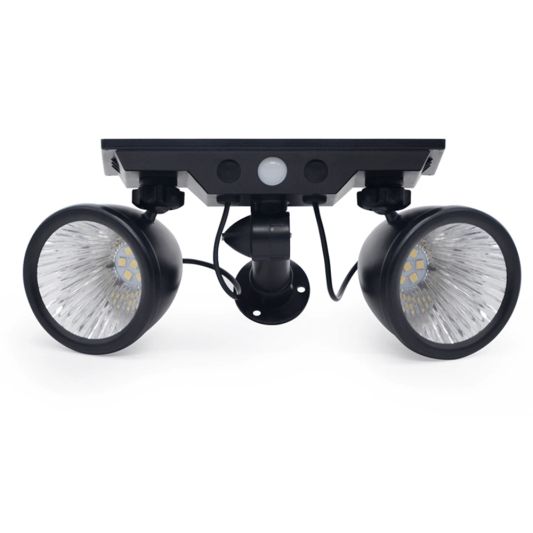 Solar priklamp Vision met twee spots en 5 lichtstanden