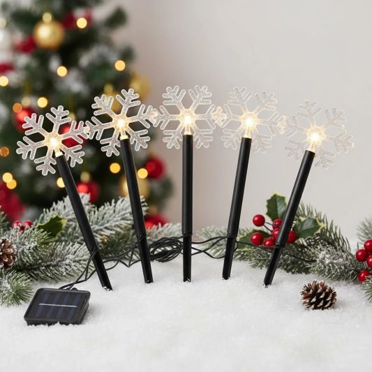 Solar priklampjes sneeuwvlokken set Vixen