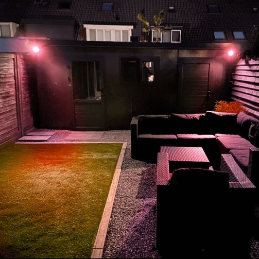 Solar RGB wandspot Heads complete set met twee spots en los solarpaneel