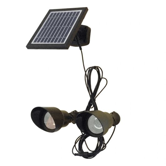 Solar RGB wandspot Heads complete set met twee spots en los solarpaneel