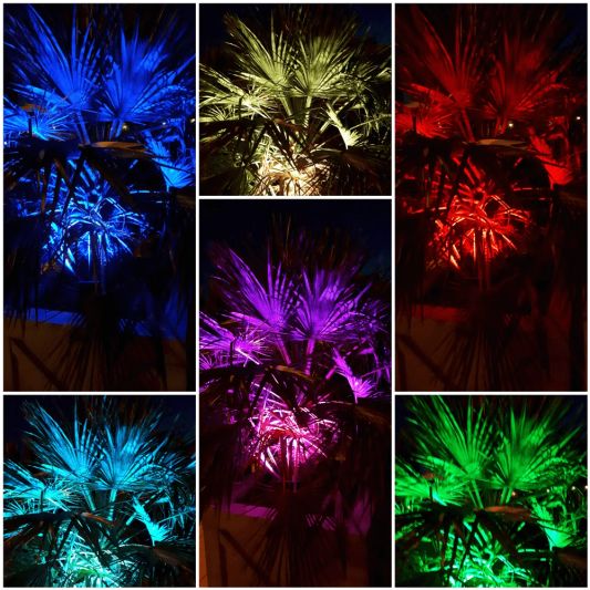 Solar RGBW multicolor breedstraler Rainbow met afstandsbediening