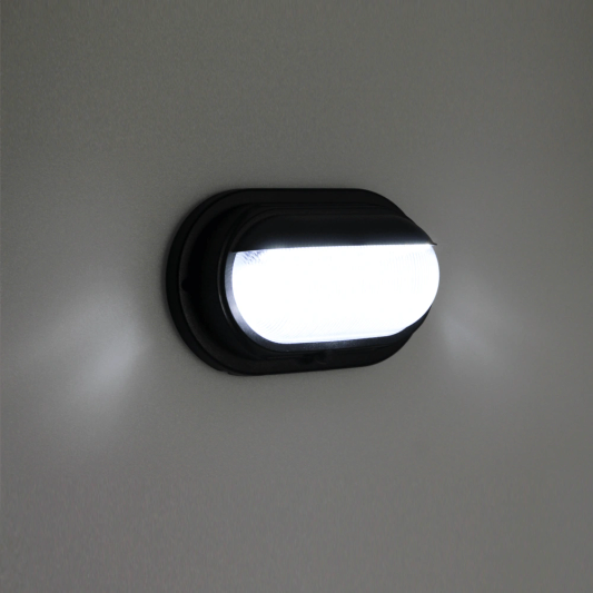 Solar sensorlamp Bullet met los solarpaneel zwart