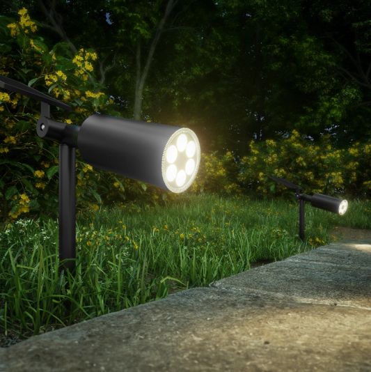 Solar spot Accent met grondspies warm wit