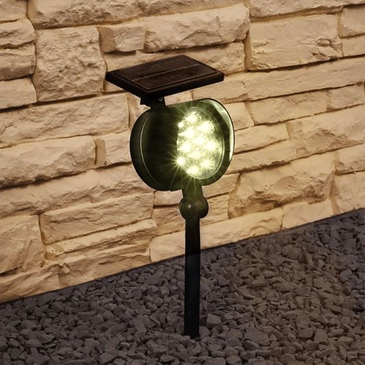 Solar spot Flood voor wandmontage of grondspies - buitenlamp op zonne energie