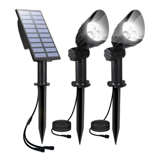 Solar spot Heads complete set met twee spots en los solarpaneel