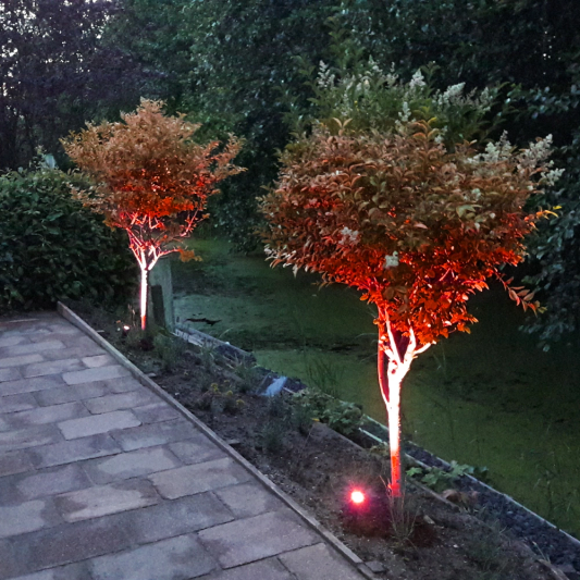 Solar spot Heads complete set met twee spots en los solarpaneel RGB