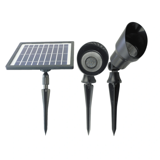 Solar spot Heads complete set met twee spots en los solarpaneel RGB