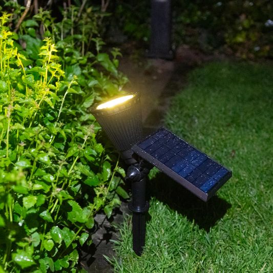 Solar spot Highlight voor wandmontage of grondspies - warm wit licht