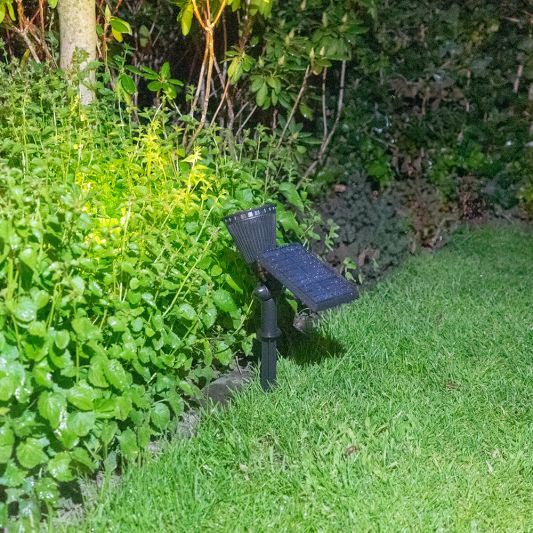 Solar spot Highlight voor wandmontage of grondspies - warm wit licht