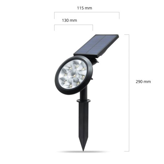 Solar spot Sunny Dual White tuinspot met grondspies