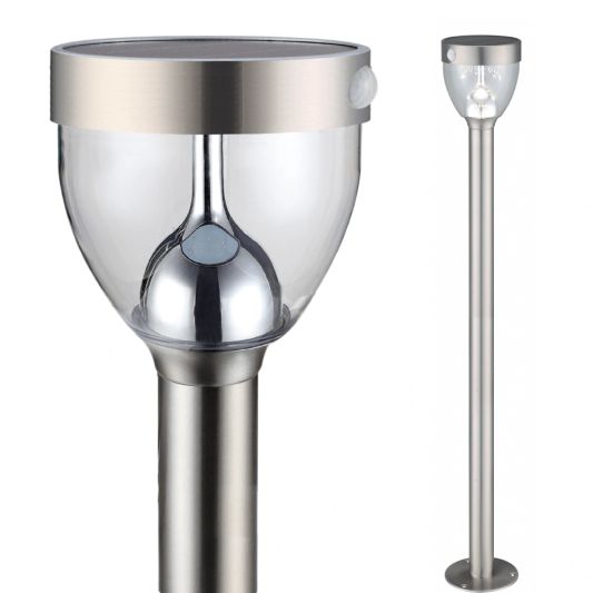 Solar staande lamp Bern RVS met sensor