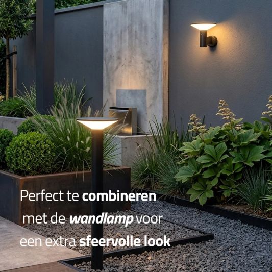 Solar staande lamp Lyon - USB-C oplaadbaar - Met bewegingssensor