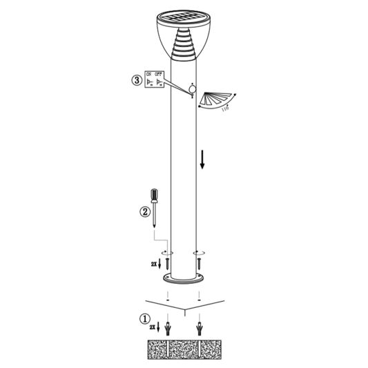 Solar staande lamp Spiez met bewegingssensor