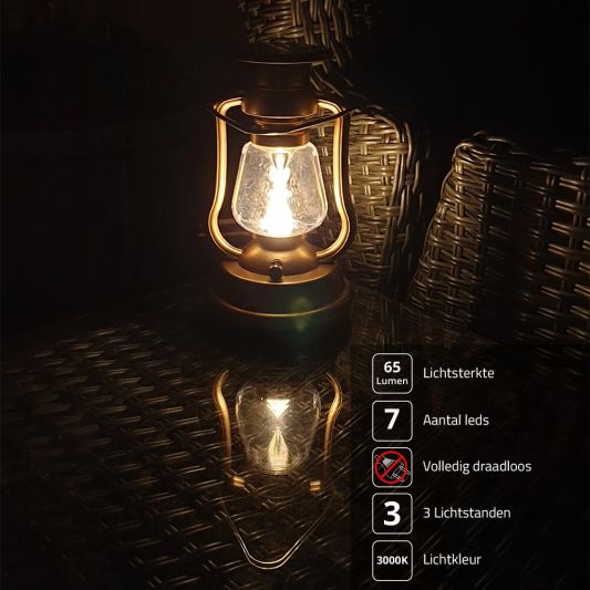 Solar storm windlicht OiL Op zonne energie kleur brons