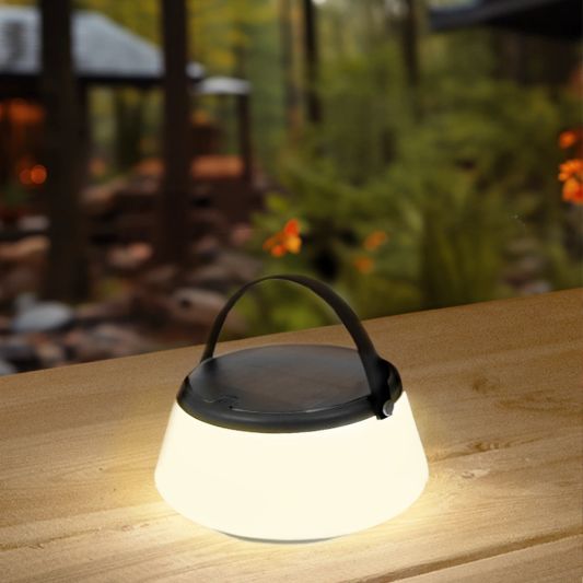 Solar tafellamp Malmo op zonne energie zwart